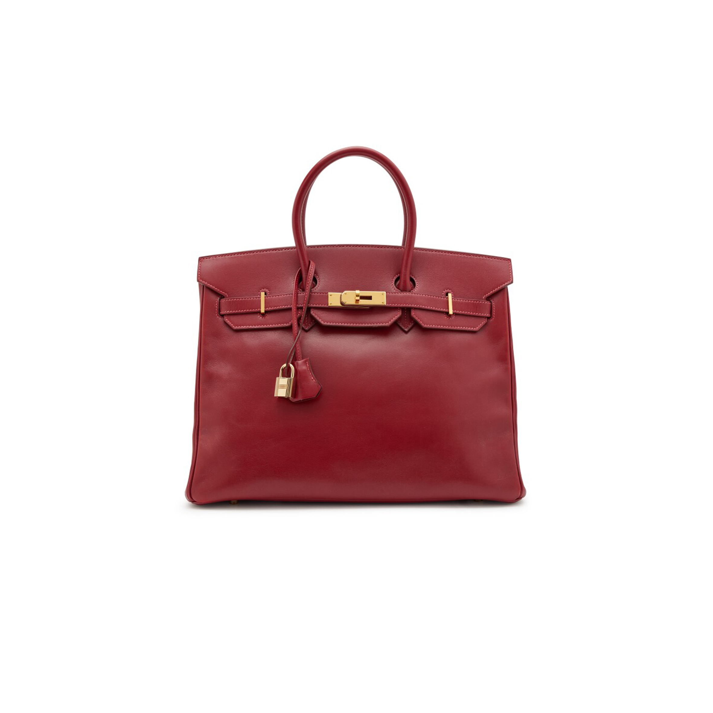 H**me5 BIRKIN 30 BOX LEATHER RED GOLD BUCKLE H029281CK69 (30*23*15cm) Master Quality